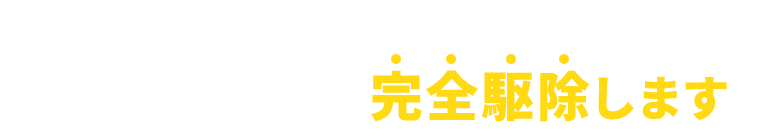 本日お問い合わせいただければ、その日のうちに完全駆除します